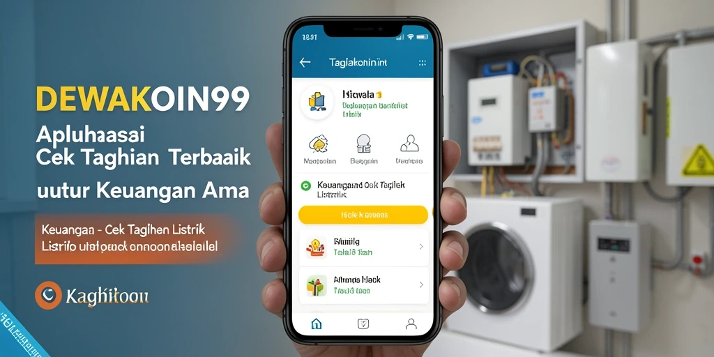 Screenshot utama DEWAKOIN99 menampilkan antarmuka Cek Tagihan Listrik yang sederhana.