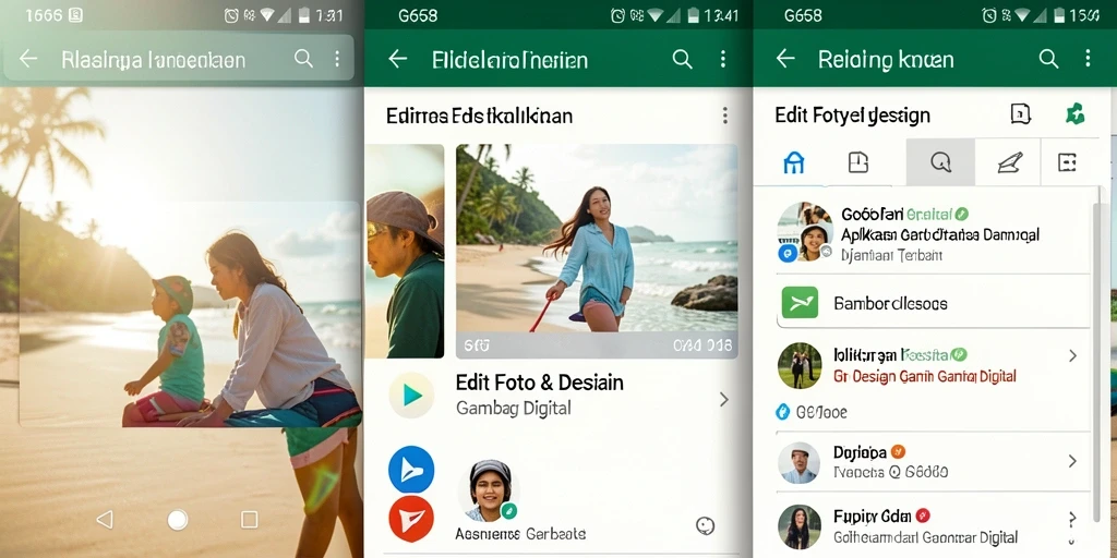 Antarmuka aplikasi G668 yang menarik dan mudah digunakan untuk gambar digital.