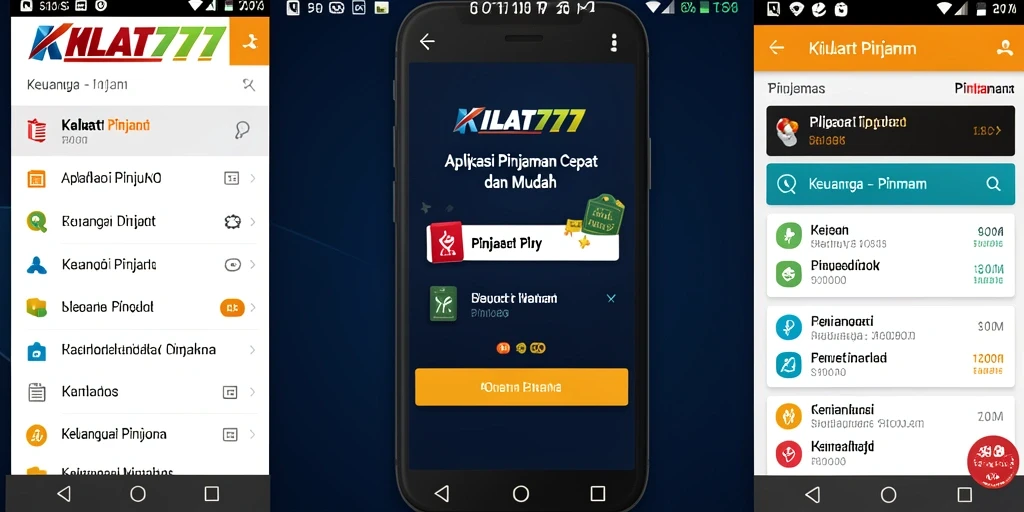 Tampilan antarmuka pengguna aplikasi KILAT777 yang sederhana dan intuitif.