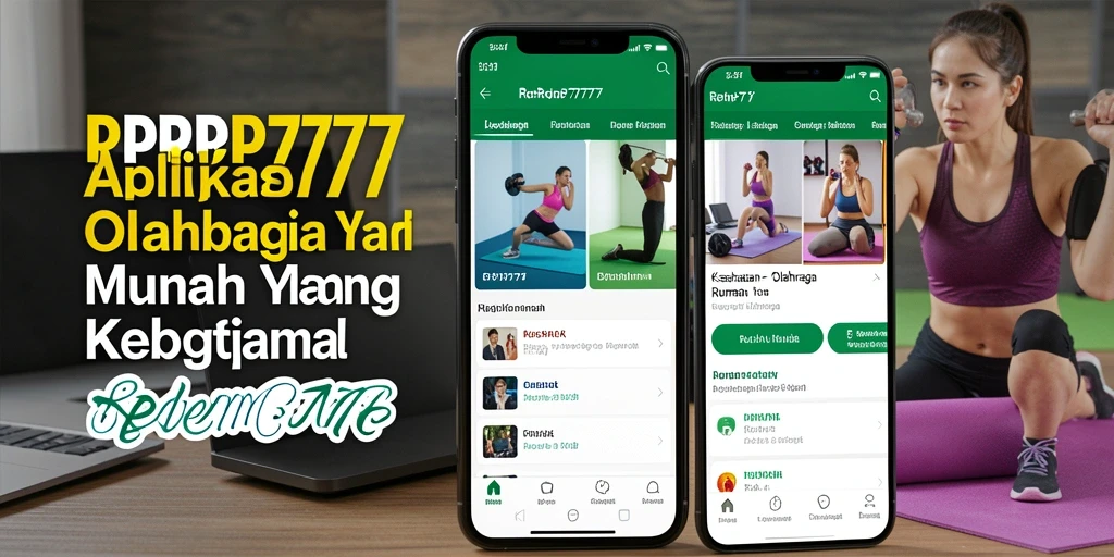 Antarmuka aplikasi RPRP777 untuk olahraga rumah yang interaktif dan menarik.