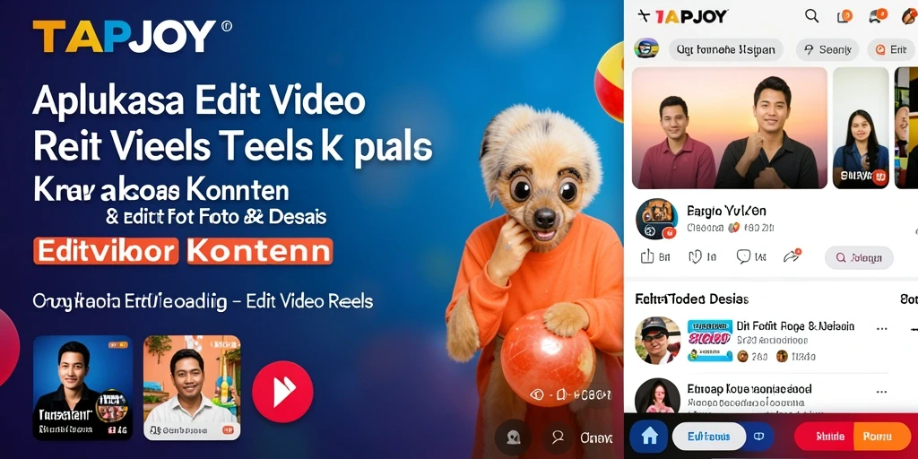 Antarmuka intuitif TAPJOY untuk Edit Video Reels yang menarik.
